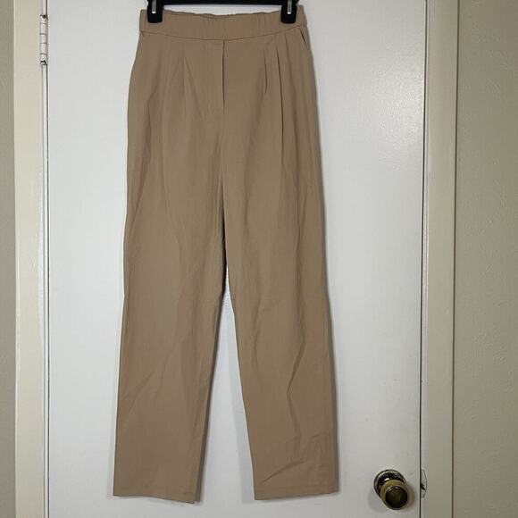 lululemon athletica Pants - Lululemon jogger khaki tan trouser straight leg woven pants US 4